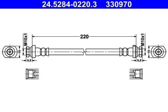 Bremseslange ATE 24.5284-0220.3 Bremseslange ATE 24.5284-0220.3