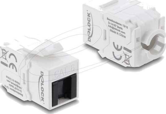 Delock Rj45 Cat.6 Utp Svart Hvit