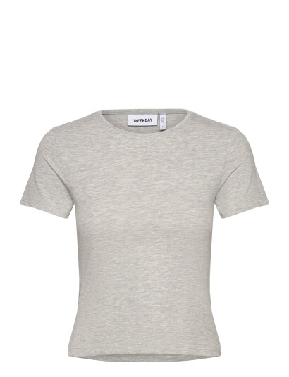 Weekday Slim Fitted T Shirt   Grey   M