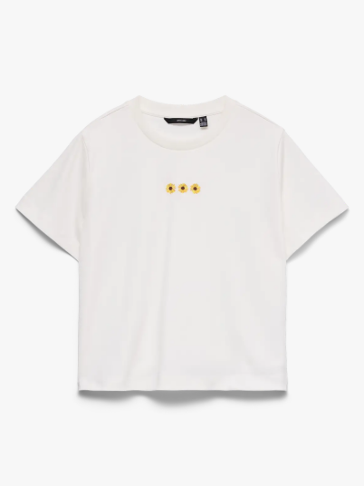 Vero Moda Sara Mette Short Sleeve Top Hvit XS