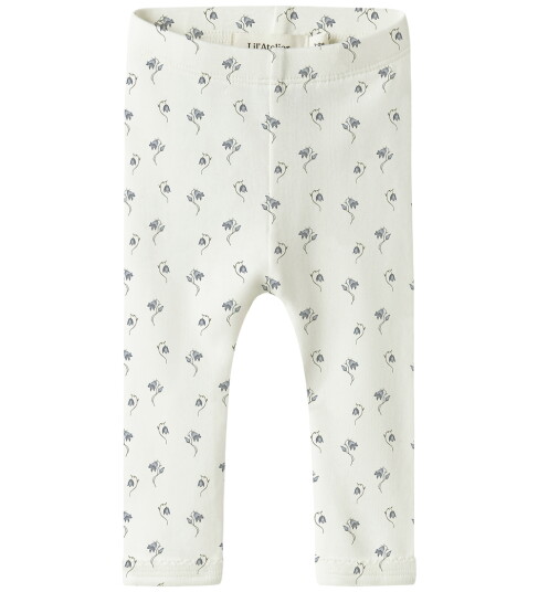 Lil Atelier Lil' Atelier Leggings NmfGayo Coconut Melk/Bell Flower 5 år (110) Leggings Hvit