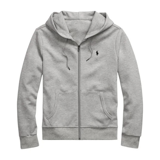 Polo Ralph Lauren Double-Knit Full-Zip Hoodie - Grey - XL