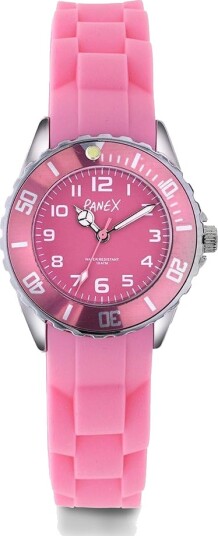 Panex Barneklokke med rosa silikonrem