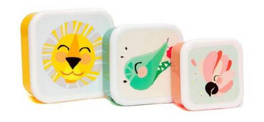 Petit Monkey Snacksbokser Shiny Lion 3pk Petit Monkey Snacksbokser Shiny Lion 3pk