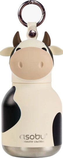 Asobu Bestie Mini Vannflaske Ku, Svart/Hvit