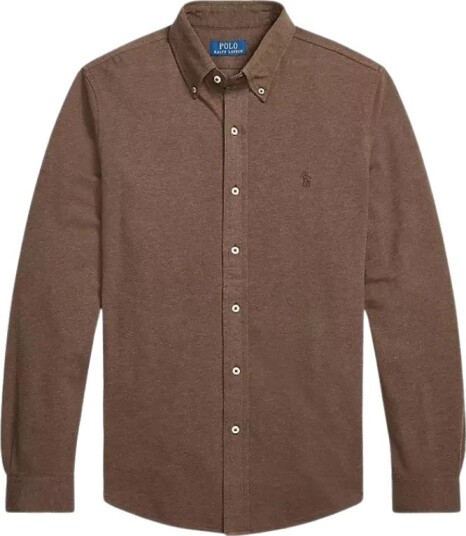 Polo Ralph Lauren Featherweight Mesh Lsl Knt Brown S