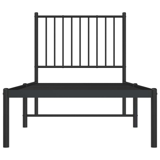vidaXL Sengeramme i metall med hodegavl svart 80x200 cm 8720845720971