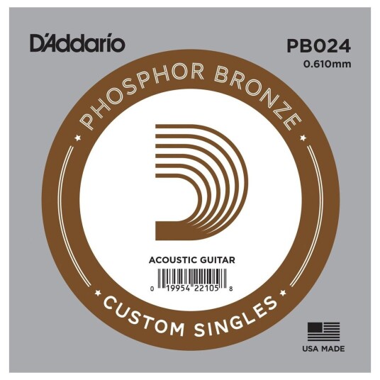DAddario Single Phosphor Bronze Wound .024 String