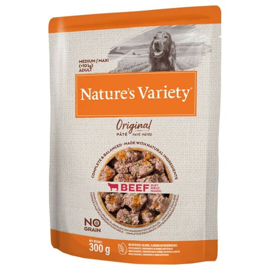 Nature’S Variety 6 + 2 Gratis! 8 X 150 G 300 G Nature'S Variety Original Paté No Grain Medium/Maxi Adult: Rind 8 X 300 G