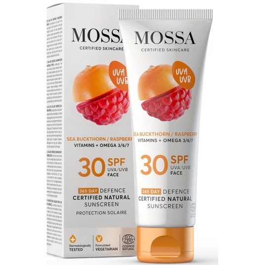 MOSSA 365 Days Defence Certified Natural Sunscreen, 50 ml MOSSA Solkrem