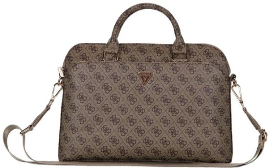 Guess Pu 4G Trekant Logo Laptoptaske 13 14 15"" Brun