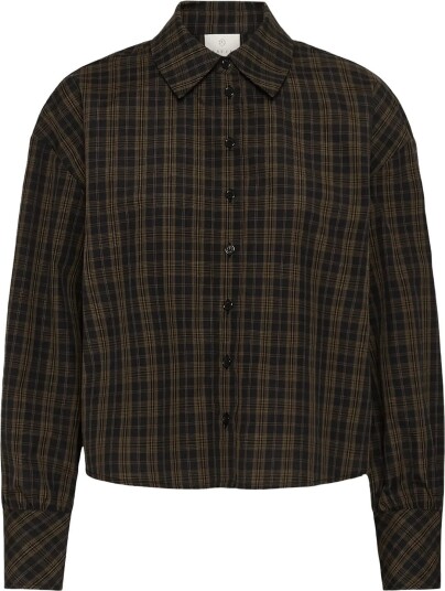 Kaffe Kahelie Check Shirt Brown 42 Kaffe Kahelie Check Shirt Brown 42