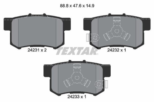 Bremseklosser TEXTAR 2423101 Bremseklosser TEXTAR 2423101