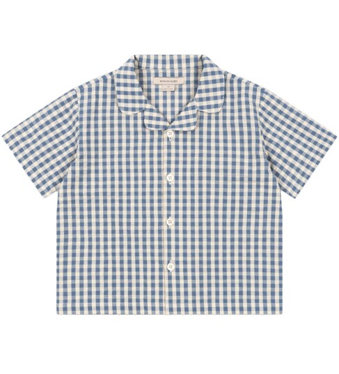Konges Sløjd Kim ss shirt gots – captains blue check 4år