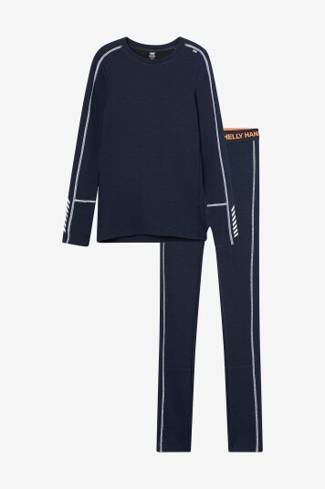 Helly Hansen Undertøysett JR Lifa Merino Midweight Set Blå Helly Hansen Undertøysett JR Lifa Merino Midweight Set Blå