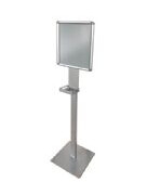 Twinco TWIN AGENDA Soap Dispenser Stand with A3 Snapframe - Silver Sølv 1550x350x4900mm (1stk)