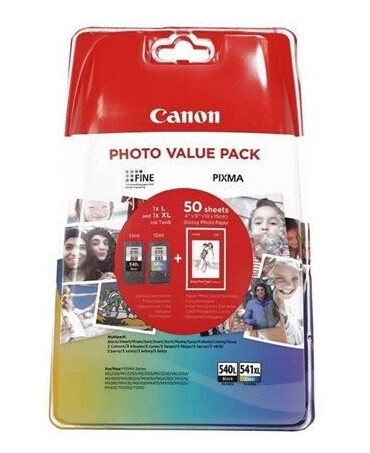 Canon PG-540L/CL-541XL / 5224B007 Paper Value Pack - Blekkbeholder / papirsett Colour (cyan, magenta, yellow) Canon PG-540L/CL-541XL / 5224B007 Paper Value Pack - Blekkbeholder / papirsett Colour (cyan, magenta, yellow)