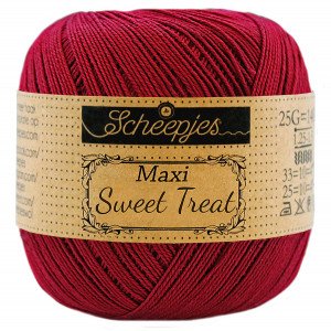 Scheepjes Maxi Sweet Treat Garn Unicolor 517 Rubin