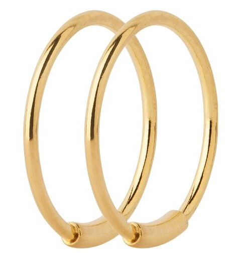 Maria Black Basic Hoop 12 Øredobber Gull  female