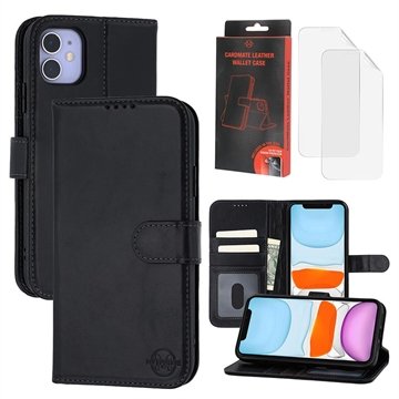 iPhone 11 MyTPhone CardMate lommebokveske i lær svart