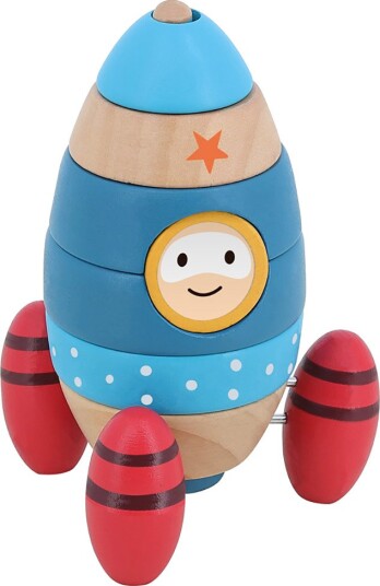 Vilac Stacking Rocketship 9 Pcs Blue ONE SIZE