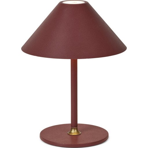 Hygge Bordlampe på batteri Ø19cm, mørkerød Hygge Bordlampe på batteri Ø19cm, mørkerød