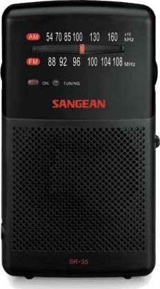 Sangean SR35 Bærbar FM/AM Radio med Hodetelefonutgang - Svart Sangean SR35 Bærbar FM/AM Radio med Hodetelefonutgang - Svart