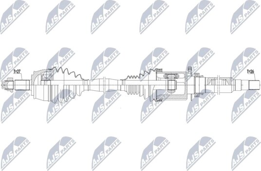 Drivaksel NTY NPW-CH-176