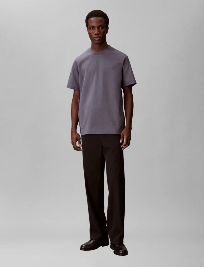 Calvin Klein Ss Cooling Pique Crewnk Tee Grey L