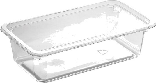 Plastbakke Kageboks K2182 1F 1 Rum 640 Ml 180X100x50 Mm Rpet Klar,608 Stk/Krt