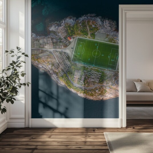 Tapet   Luftfoto Fotballbane