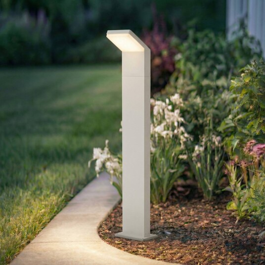 LED gatebelysning Yolena Arcchio Hvit / opal Aluminium Moderne