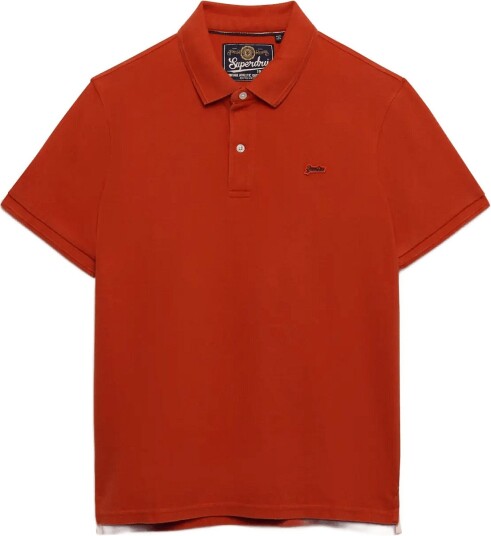 Superdry Classic Pique Polo DENIM CO RUST ORANGE XXL