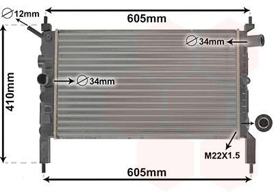 Radiator VAN WEZEL 37002023