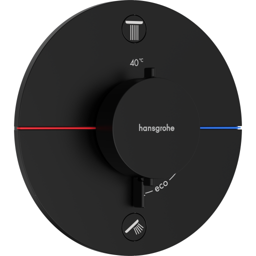Hansgrohe ShowerSelect Comfort S dusjbatteri, sort