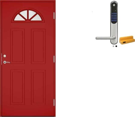 Ytterdør Swedoor Clever-Line+ Thy med Yale Doorman Classic Home