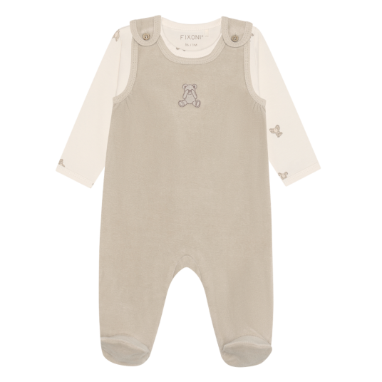 Blå   Babysett Body og Sparkebukse Velour Pure Cashmere   50