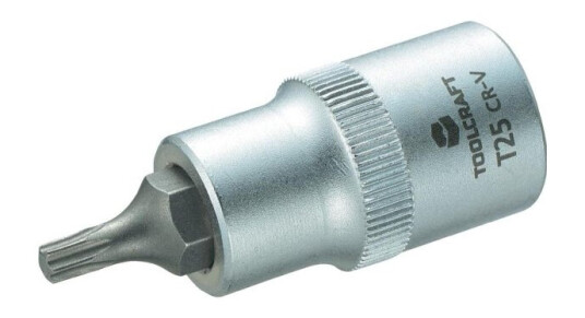 Toolcraft 816163 Indvendig Sekskant (Tx) Topnøgle-Bit-Indsats T 25 1/2 (12,5 Mm)