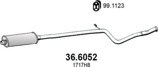 Midtre lydpotte ASSO 36.6052 Midtre lydpotte ASSO 36.6052