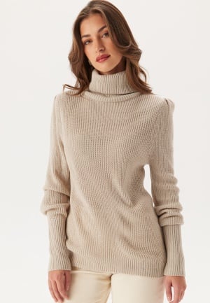 VILA Vilou New Rollneck L/S KNIT TO Feather Gray L VILA Vilou New Rollneck L/S KNIT TO Feather Gray L