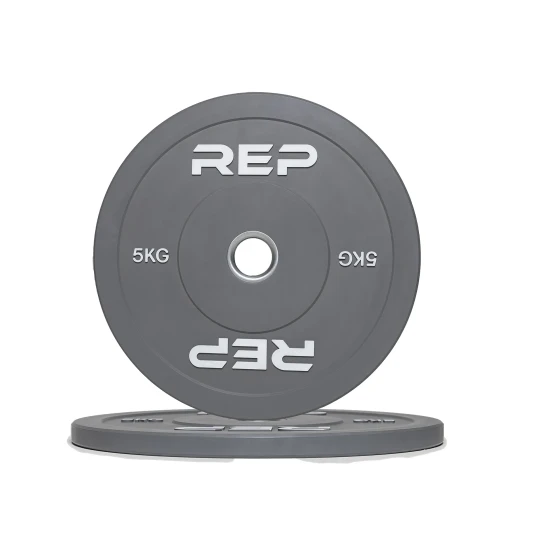 REP Fitness Bumper Plate 5 kg Sett Grå REP Fitness Bumper Plate 5 kg Sett Grå