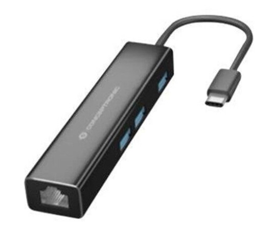 Conceptronics Conceptronic DONN07B - hub - 3 ports USB-hub - 3 porter - Svart
