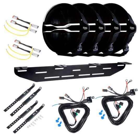 Ekstralys Strands FOR9T Dragon Drive 9 V2   Rund / 22 cm / 135W 4 stk   Komplett pakke