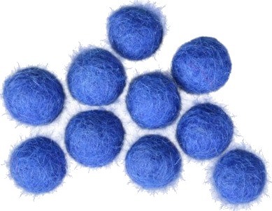 Creafelting Filtkuler 10Mm Blå Bl1 10 Stk