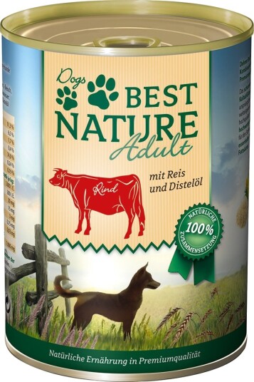 Best Nature Våtfôr Adult Dog Ris & Distelolje Storfe 6 X 400 G