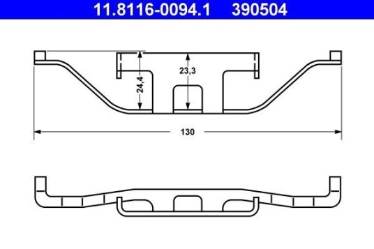 Ate Fjær bremsecaliper ATE 11.8116 0094.1 Ate Fjær bremsecaliper ATE 11.8116 0094.1
