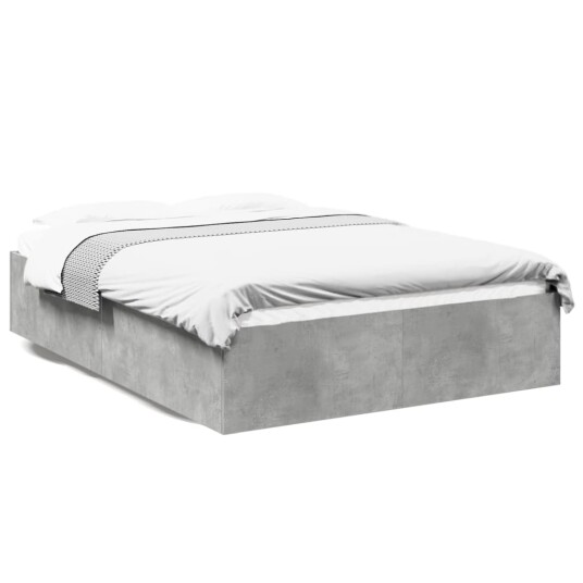 Sengeramme betonggrå 135x190 cm konstruert tre 8721102616761