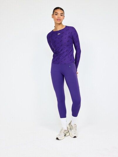 Eyda Dea Long Sleeve Crazy Indigo/Logo Print S Eyda Dea Long Sleeve Crazy Indigo/Logo Print S