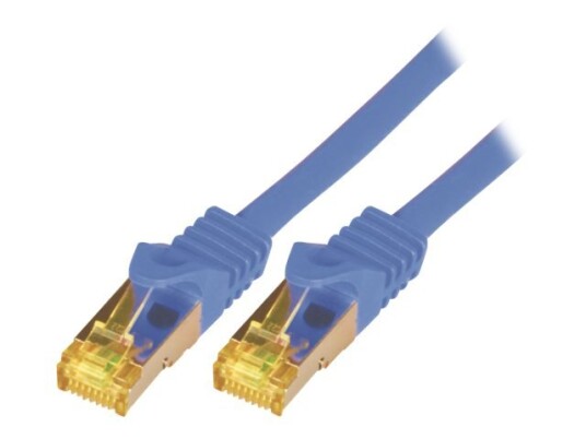 M-Cab Koblingskabel Rj-45 Hann Til Rj-45 Hann 5 M Sftp Pimf Cat 7 Halogenfri Formstøpt Uten Hindringer Blå
