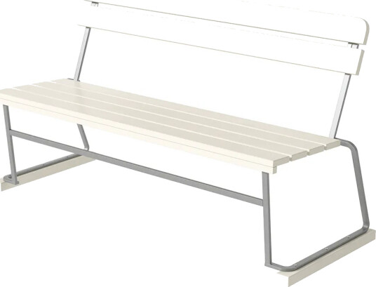Grythyttan Stålmöbler Sofa 3 Hvitlakkert eik / Varmgalvanisert